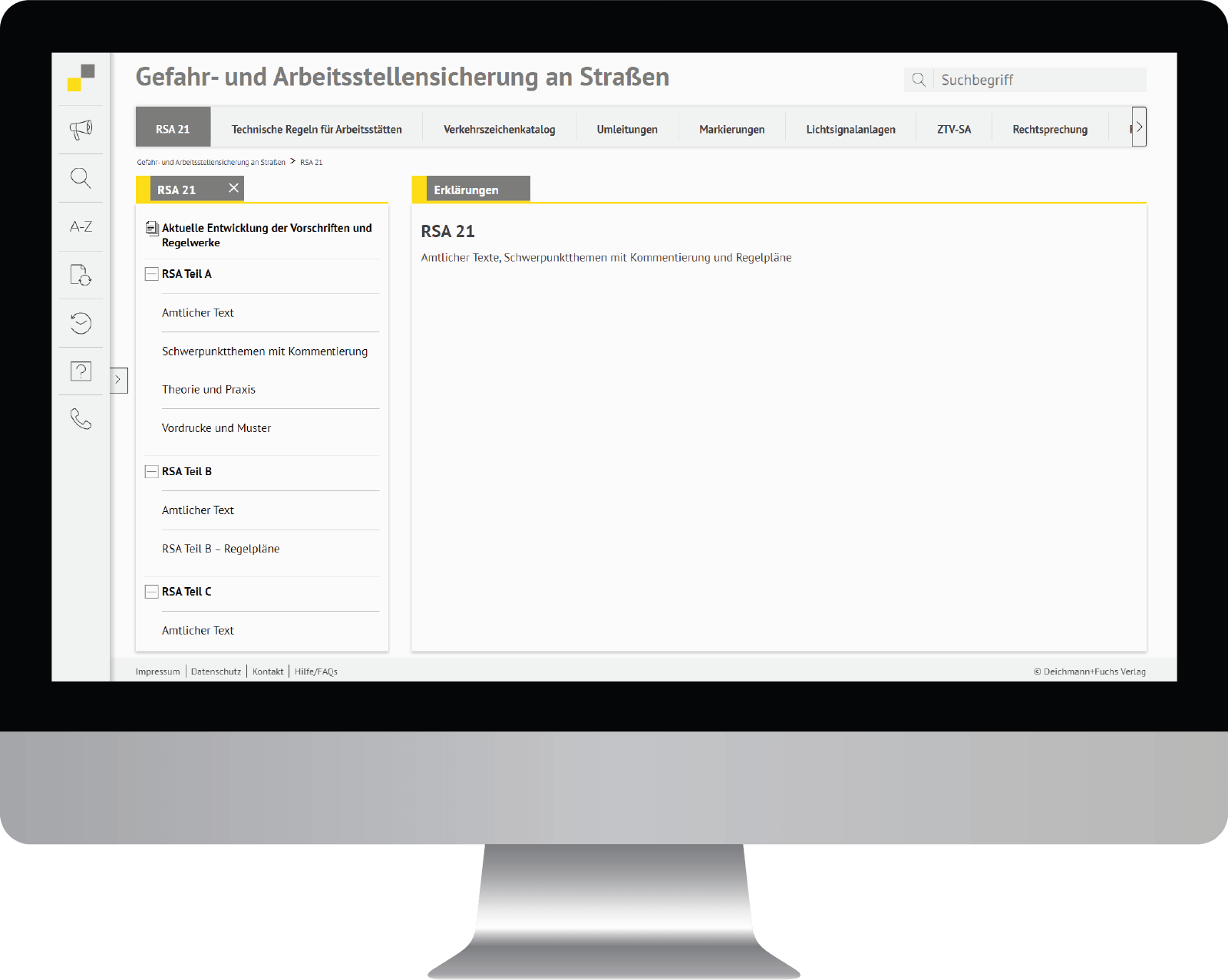 Dieses Bild zeigt das Produkt Gefahr- und Arbeitsstellensicherung an Straßen