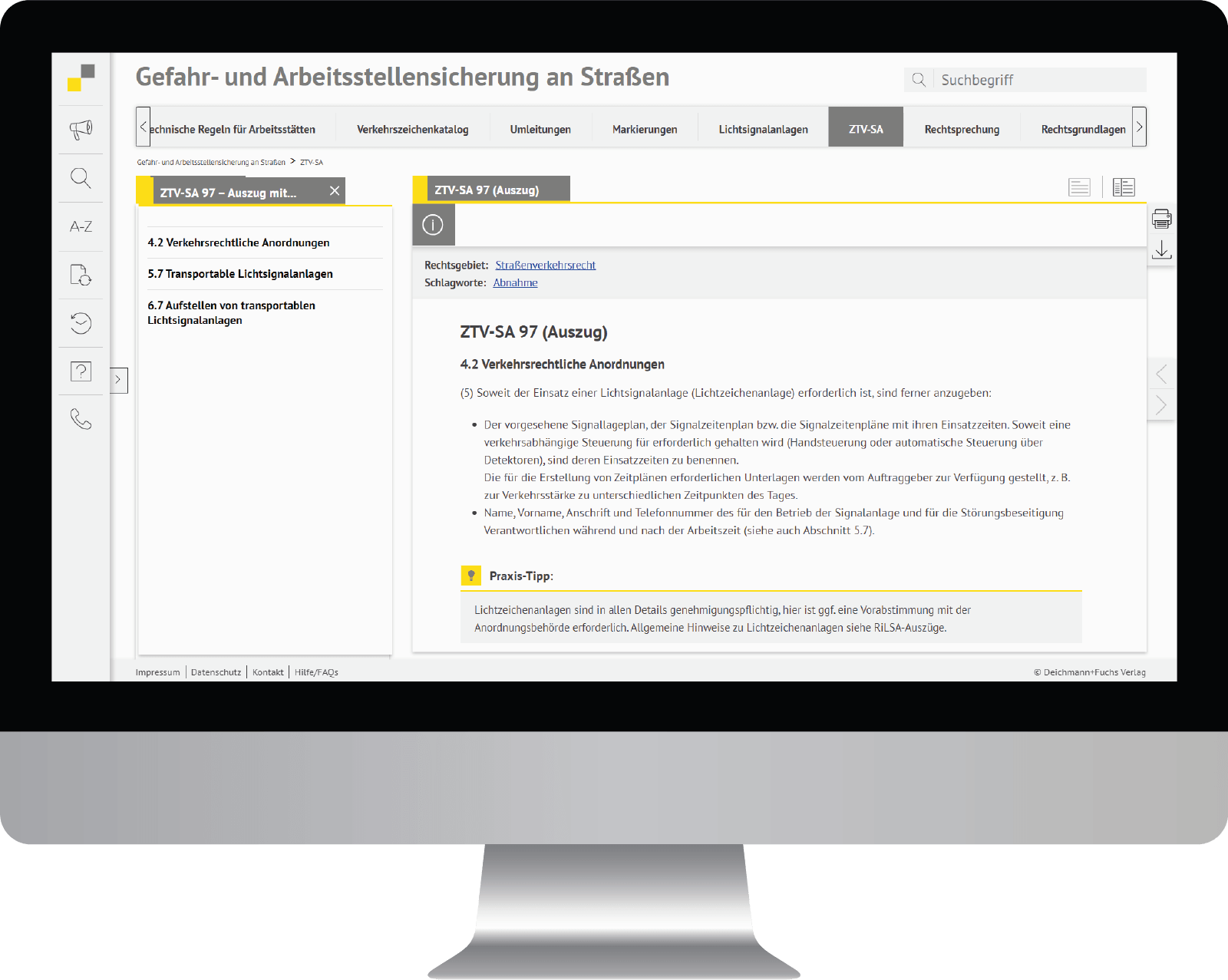 Dieses Bild zeigt das Produkt Gefahr- und Arbeitsstellensicherung an Straßen
